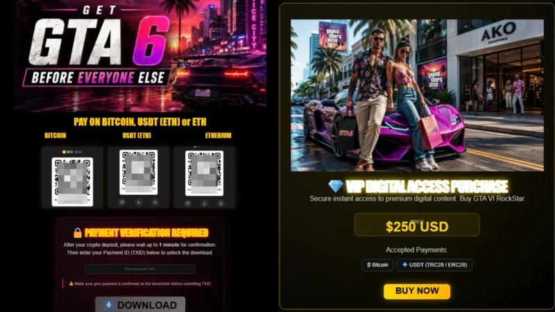 看到「GTA 6免費試玩」別下載!資安公司示警:電腦帳密全被駭