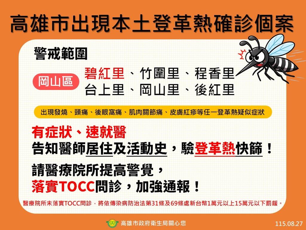岡山區6個里為警戒範圍。(圖/TVBS)