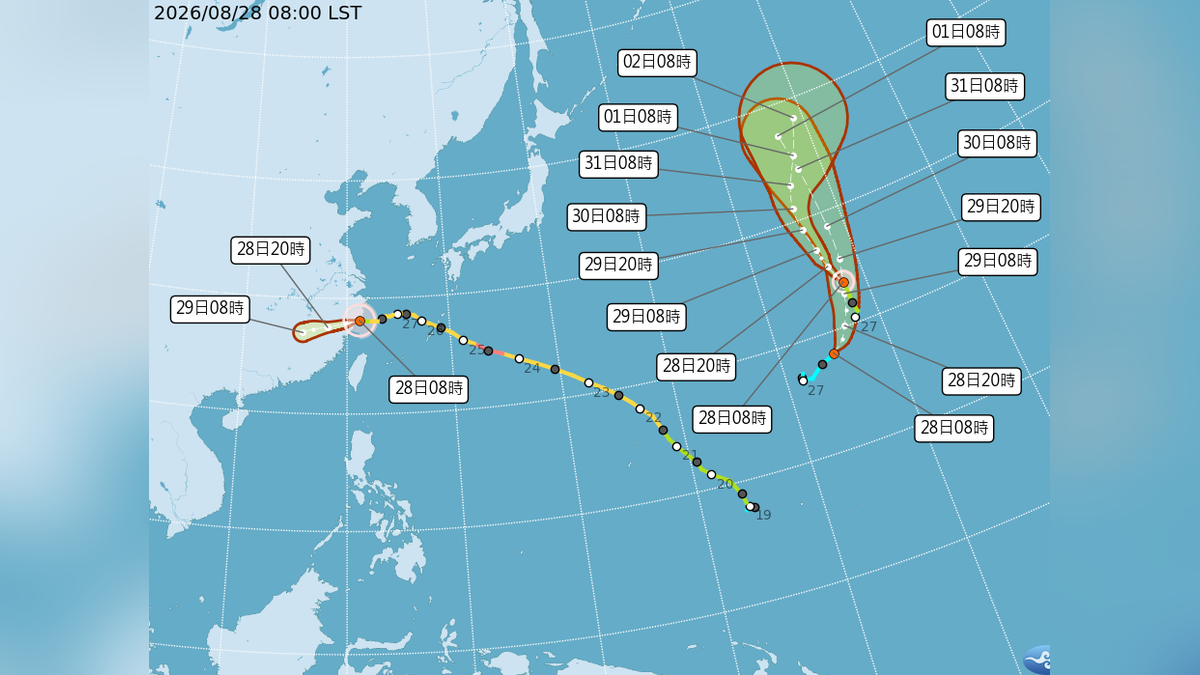 天氣/三颱共舞!颱風「班朗」生成 沙德爾夾西南風南部雨彈炸