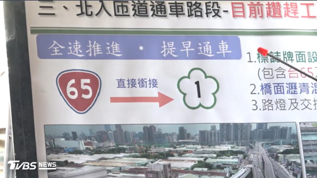 未來台65線可直接銜接國道一號。(圖/TVBS)