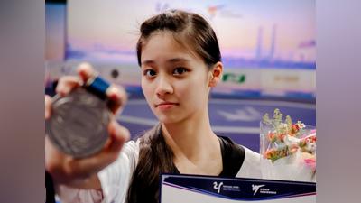 女子跆拳道公開錦標賽 17歲新星王婕菱奪銀牌