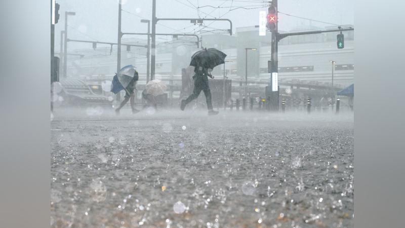 福井縣發布最高級「5級大雨特別警報」(圖/翻攝自chunichiJP)