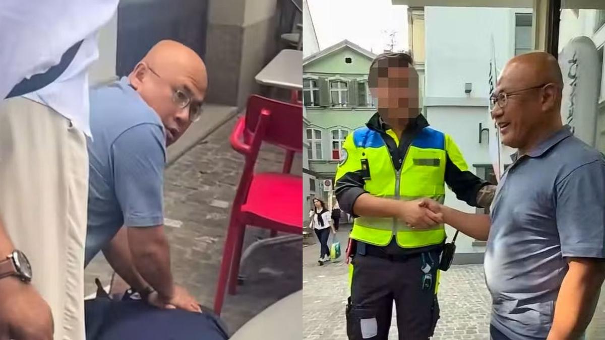 台人瑞士街頭CPR救人!全網讚爆:做得好 光頭男驚人背景曝光