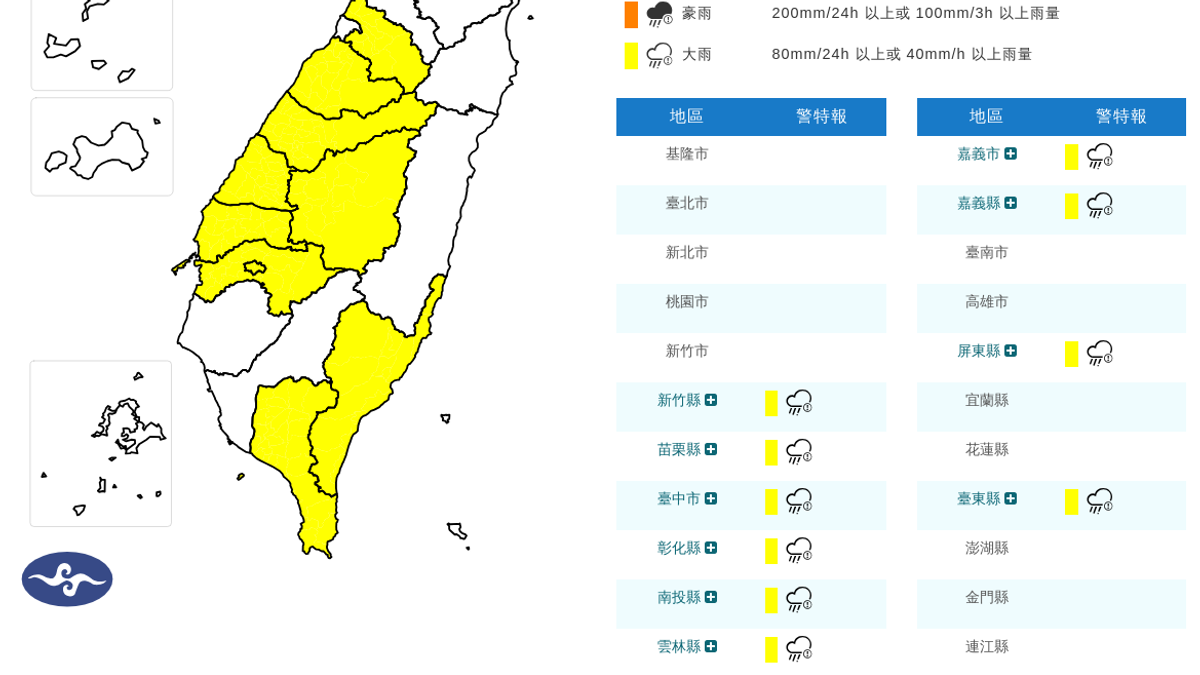 天氣/雨來了!對流旺盛「10縣市大雨特報」 恐一路下到晚上