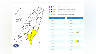 快訊/低壓帶發威!2縣市大雨特報 強降雨一路下到明晨