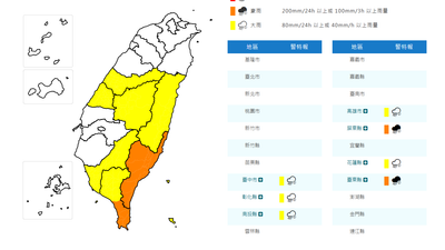 天氣/低壓帶影響 7縣市豪雨特報、山區注意落石坍方