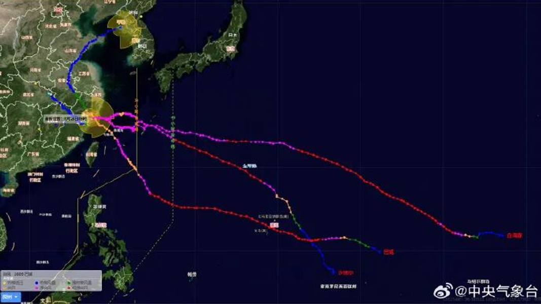 此次逢農曆7月半的天文大潮,形成了狂風、巨浪、高潮位與暴雨「四碰頭」的威脅。(圖/翻攝自中國中央氣象台)