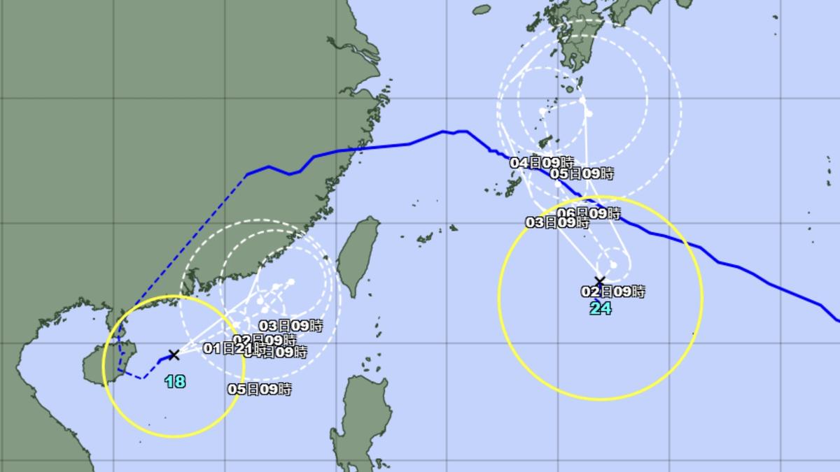 天氣/科羅旺颱風生成、沙德爾颱風復活估逼近台灣 雙颱最新路徑曝