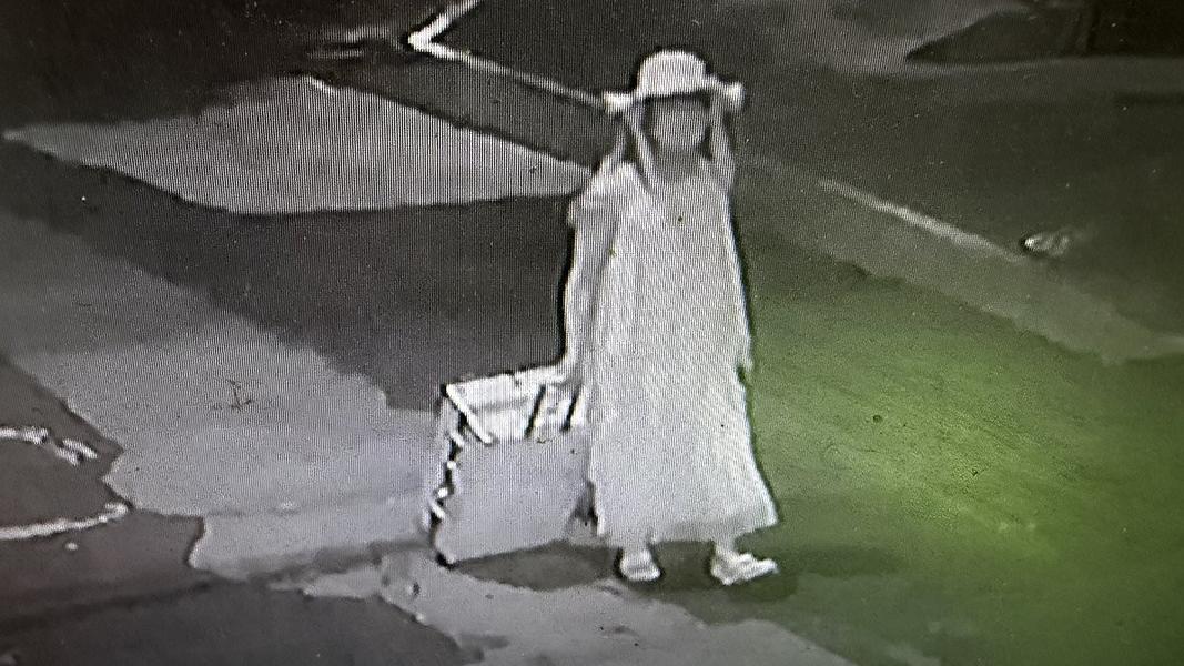 鄭男換上女裝偽裝成文文(圖/翻攝自韓聯社)