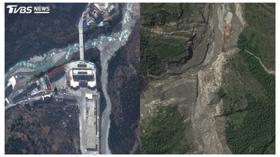 挺進西藏重災區!泥石流20層樓高、建物消失 衛星對照圖驚悚
