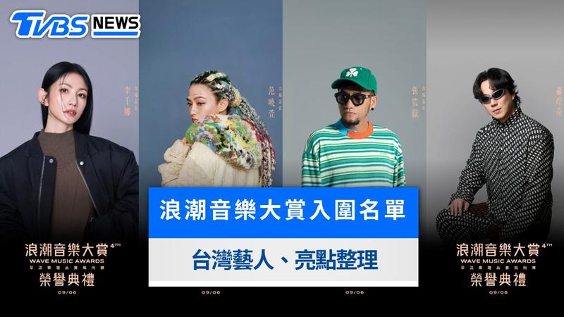 第四屆浪潮音樂大賞-2026浪潮音樂大賞-浪潮音樂大賞入圍名單-浪潮音樂大賞得獎名單-浪潮音樂大賞台灣藝人-單依純-林宥嘉-蔡依林-告五人