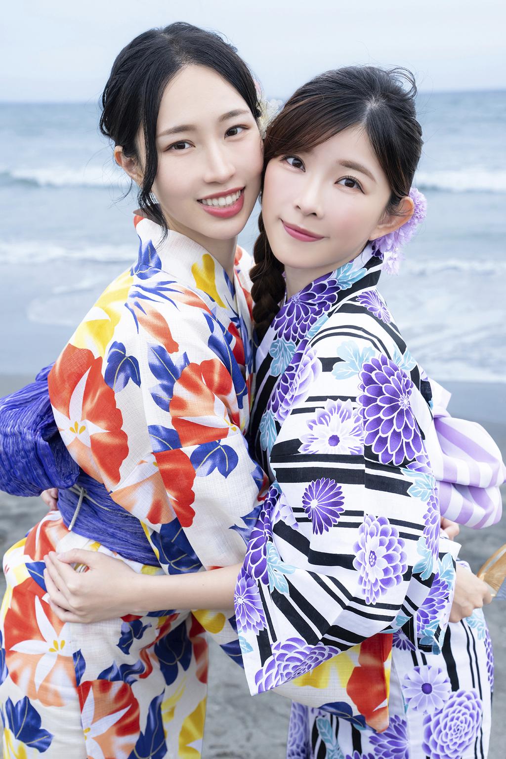 溫妮(左)首次突破自我挑戰個人寫真。(圖/樂天女孩Rakuten Girls提供)