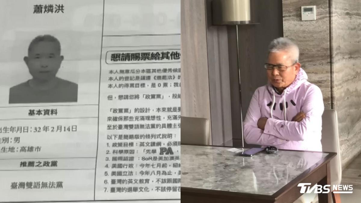 求選民「別投我」卻狂掃近4萬票 台南83歲阿公再砸百萬選市長