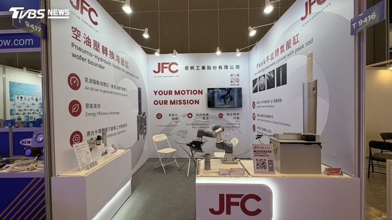自動化關鍵零組件與系統整合大廠君帆工業(4584)持續深化電子及半導體市場布局。(圖/謝佩穎攝)