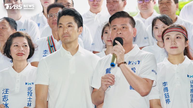 針對藍白合,國民黨北市黨部主委戴錫欽重申市長蔣萬安跨黨站台原則。(圖/潘建樺攝)