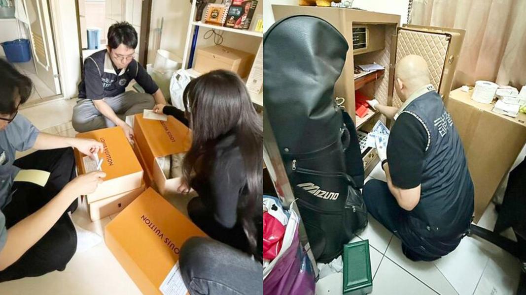 警方發動多波搜索,查扣百萬現金。(圖/翻攝畫面)