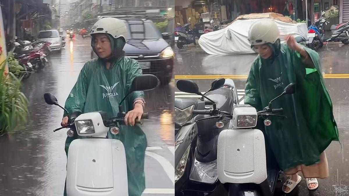 王彩樺雨天騎車做美甲!超親民日常曝光
