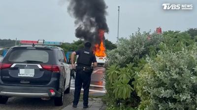 竹北火燒車奪命!40歲男命喪特斯拉 竟是知名「重機租賃老闆」