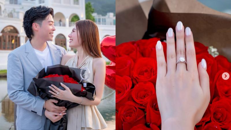 王菲曬大鑽戒,接受張子丰求婚。(圖/翻攝自王菲IG)