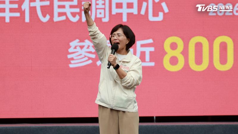 民進黨新北市長參選人蘇巧慧5日表示,現在她的民調已經領先對手李四川。(圖/華子琛攝)