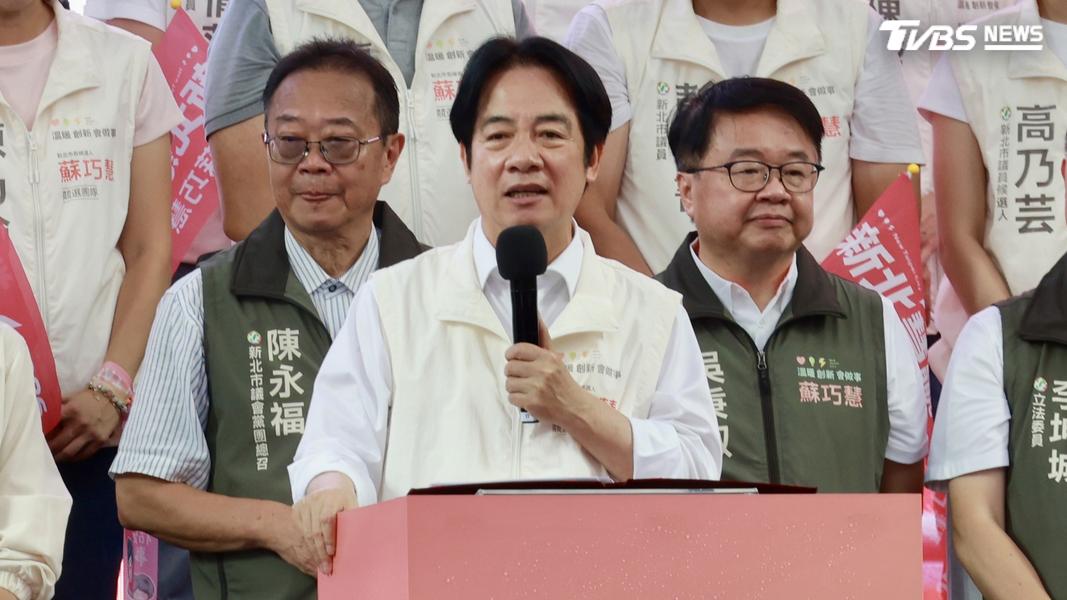 賴清德致詞暗酸李四川。(圖/華子琛攝)