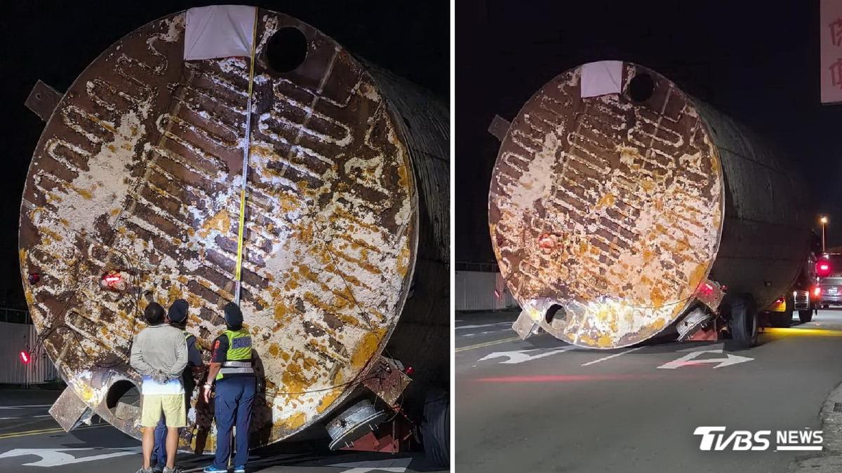 台中離譜車禍!聯結車載巨桶6公尺高深夜扯落電線 擊落騎士送醫