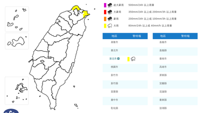 天氣/雨還沒下完!颱風外圍雲系新北市大雨特報 恐下到周一