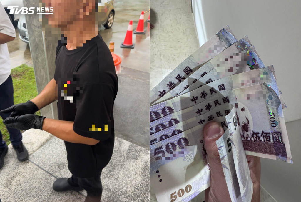 警方循線逮獲嫌犯並尋回被偷現金。（圖／TVBS）