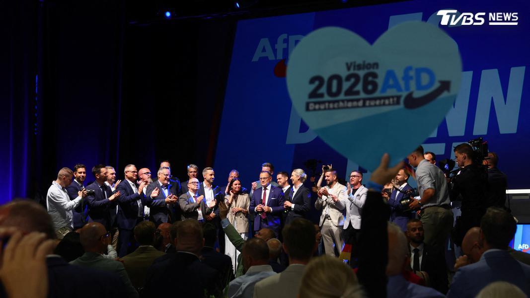 德國極右派政黨「另類選擇黨」(AfD)在薩克森-安哈特邦選舉拿下44%得票率。(圖/達志影像路透社)
