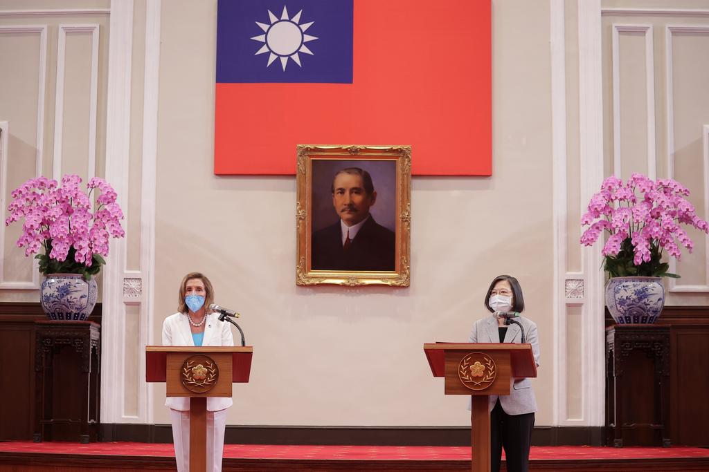 2022年時任美國眾議院議長裴洛西與前總統蔡英文會晤(圖/翻攝自總統府)