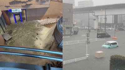 恐怖豪雨襲日本!「道路成河流」慘況曝 名古屋發布最高級警戒