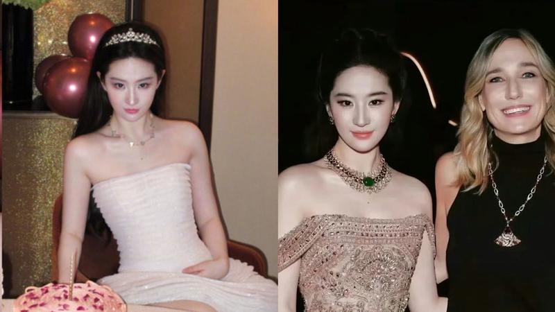 劉亦菲在IG分享活動合照,把原本的3人合照裁剪成只有她跟品牌CEO,越南女星胡玉荷被消失。(圖/翻攝自IG)