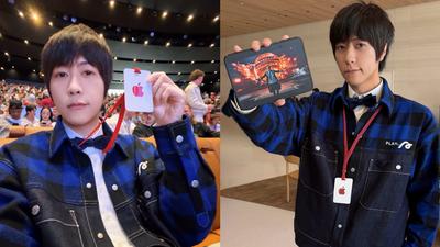 坐搖滾區第5排!阿信現身蘋果發布會 深夜發聲揭「最新合作」