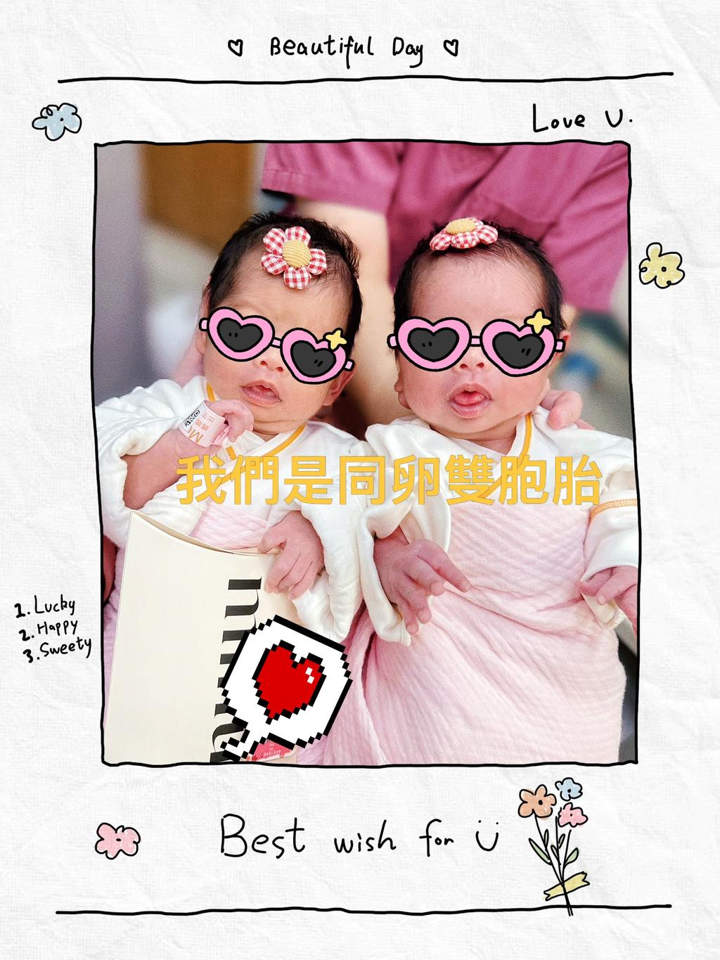 愷樂曬出雙胞胎女兒的超萌合影。（圖／翻攝自IG）