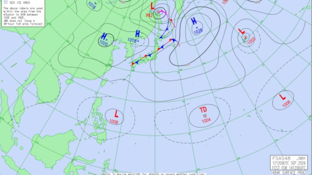 南海又有熱帶低氣壓!日本氣象廳曝未來路徑 恐發展成颱風