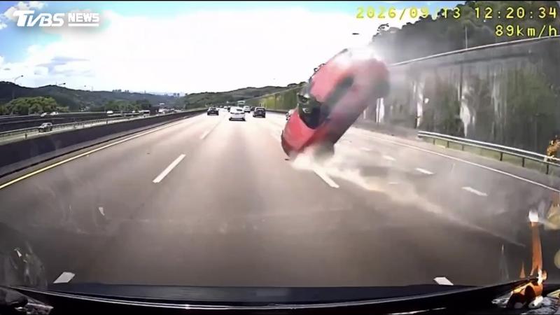 國道1號-車禍-飛車-自撞-護欄-交通事故