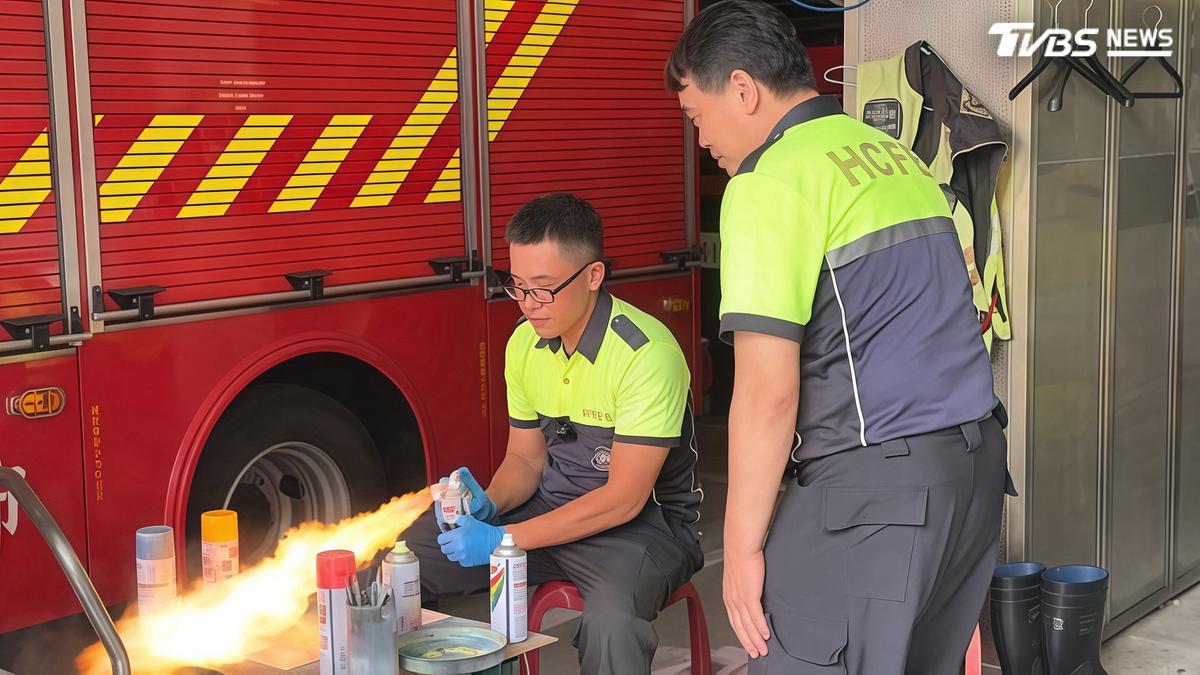 消防員畫噴漆畫 療癒自己與同仁高壓心情