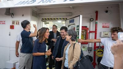 海陸空接力奔波義大利 林佳龍爆蕭美琴遇惡劣海象「嘔吐暈船」