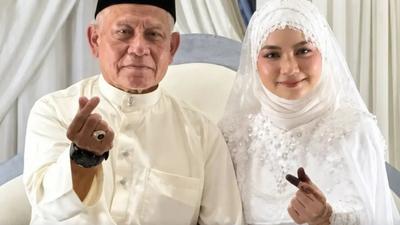 大馬72歲足球名將娶20歲新娘! 「差52歲爺孫戀」婚禮照瘋傳