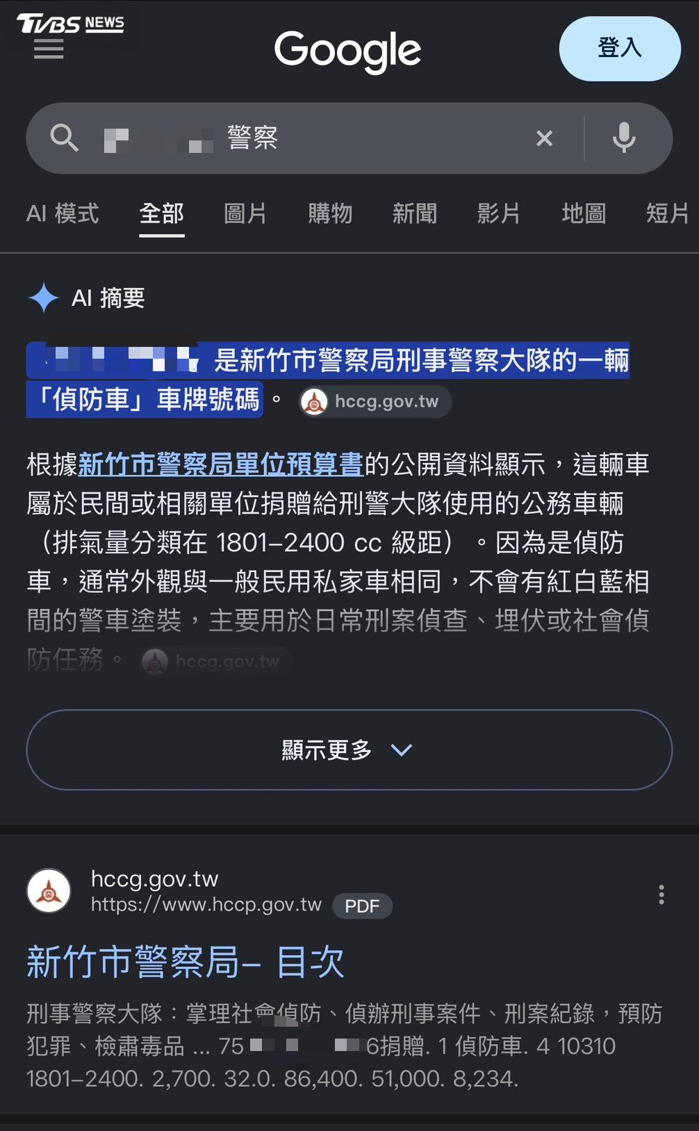 新竹警察局-偵防車-Google-高虹安-政府公開資料-刑警