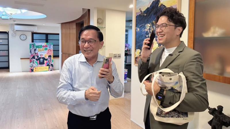 前總統陳水扁分享與民進黨台北市長候選人沈伯洋的往事。(圖/翻攝自陳水扁Threads)