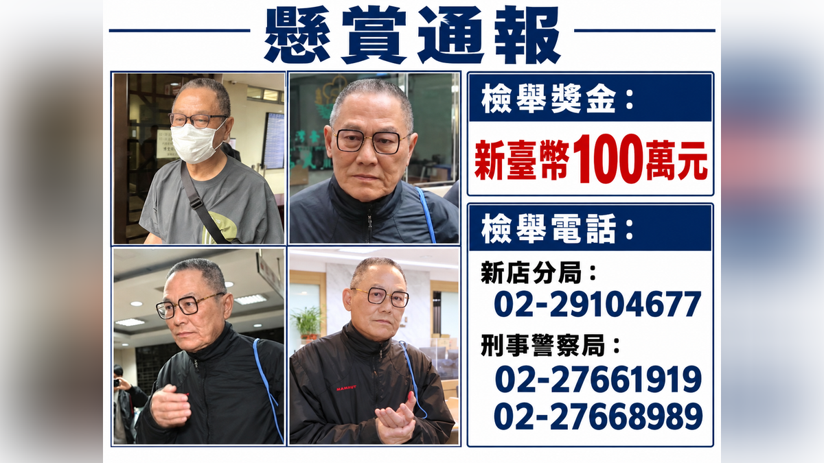 棄保潛逃!張俊傑破壞電子監控遭通緝 警祭出百萬獎金追人