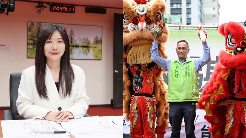 無黨籍議員參選人朱政騏再度槓上民進黨北市黨部主委吳沛憶。(圖/兩人臉書)