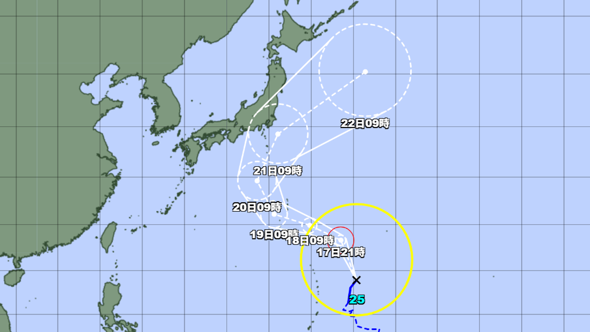 杜鵑颱風最新路徑!日氣象廳:21日逼近關東 東京恐現警報級大雨