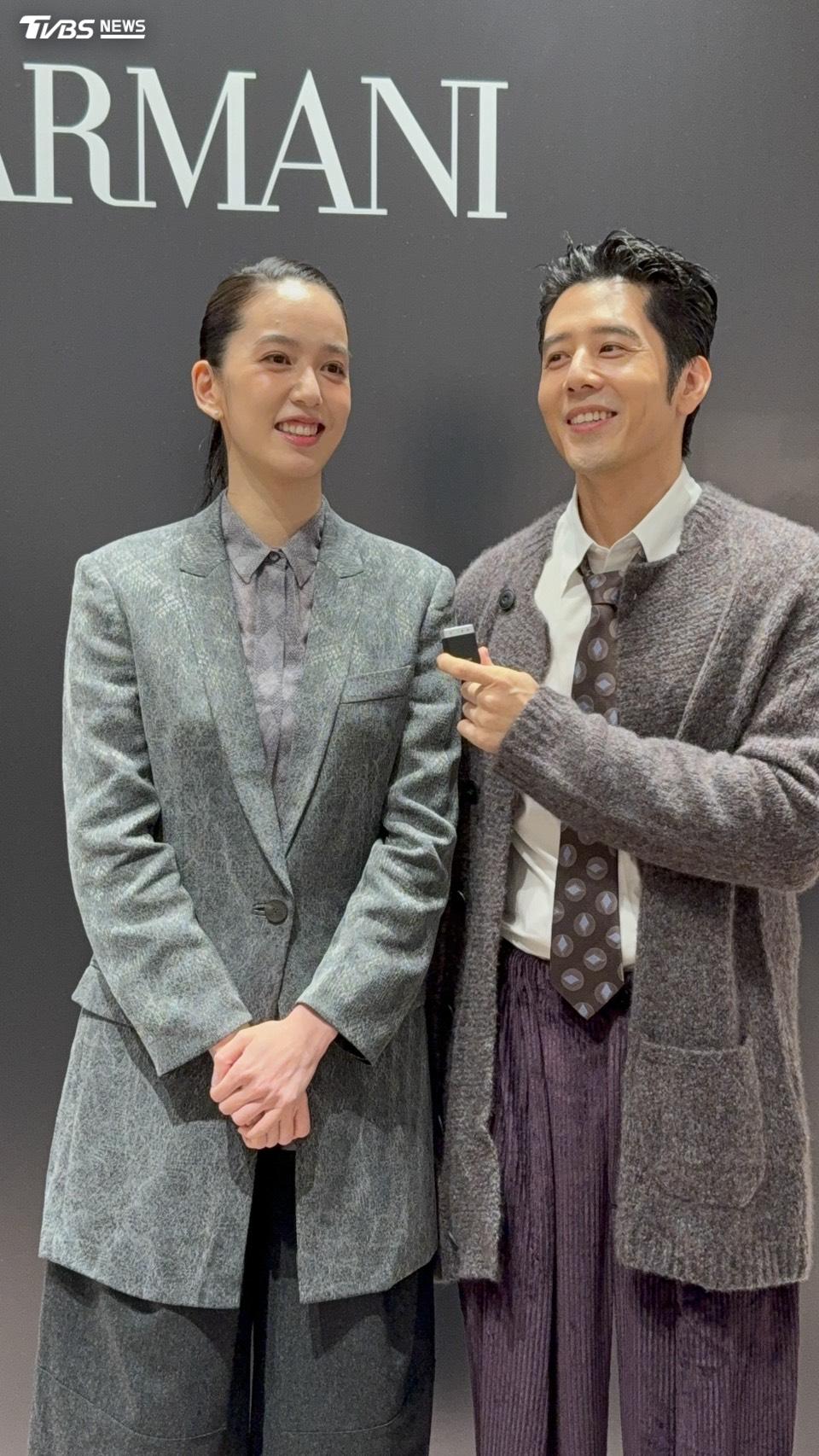 陳庭妮(左)透露瞞孕是不想影響工作。(圖/陳郁文攝)