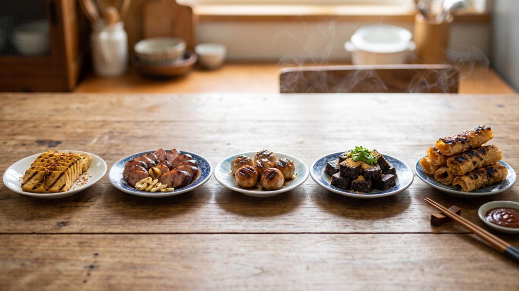 炸豆皮、百頁豆腐都是中秋烤肉的熱量炸彈(示意圖/AI 生成/)