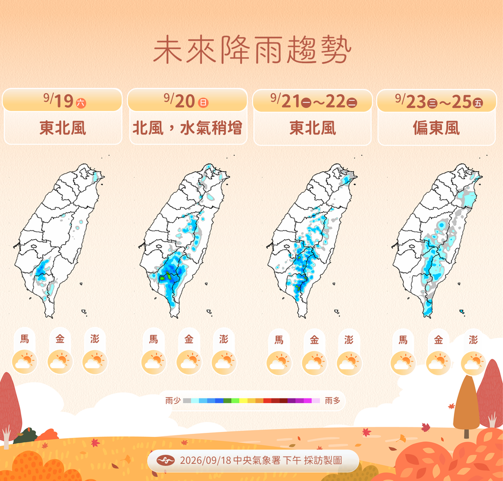 今天天氣-一週天氣-天氣預報-中秋連假天氣-連假天氣預報
