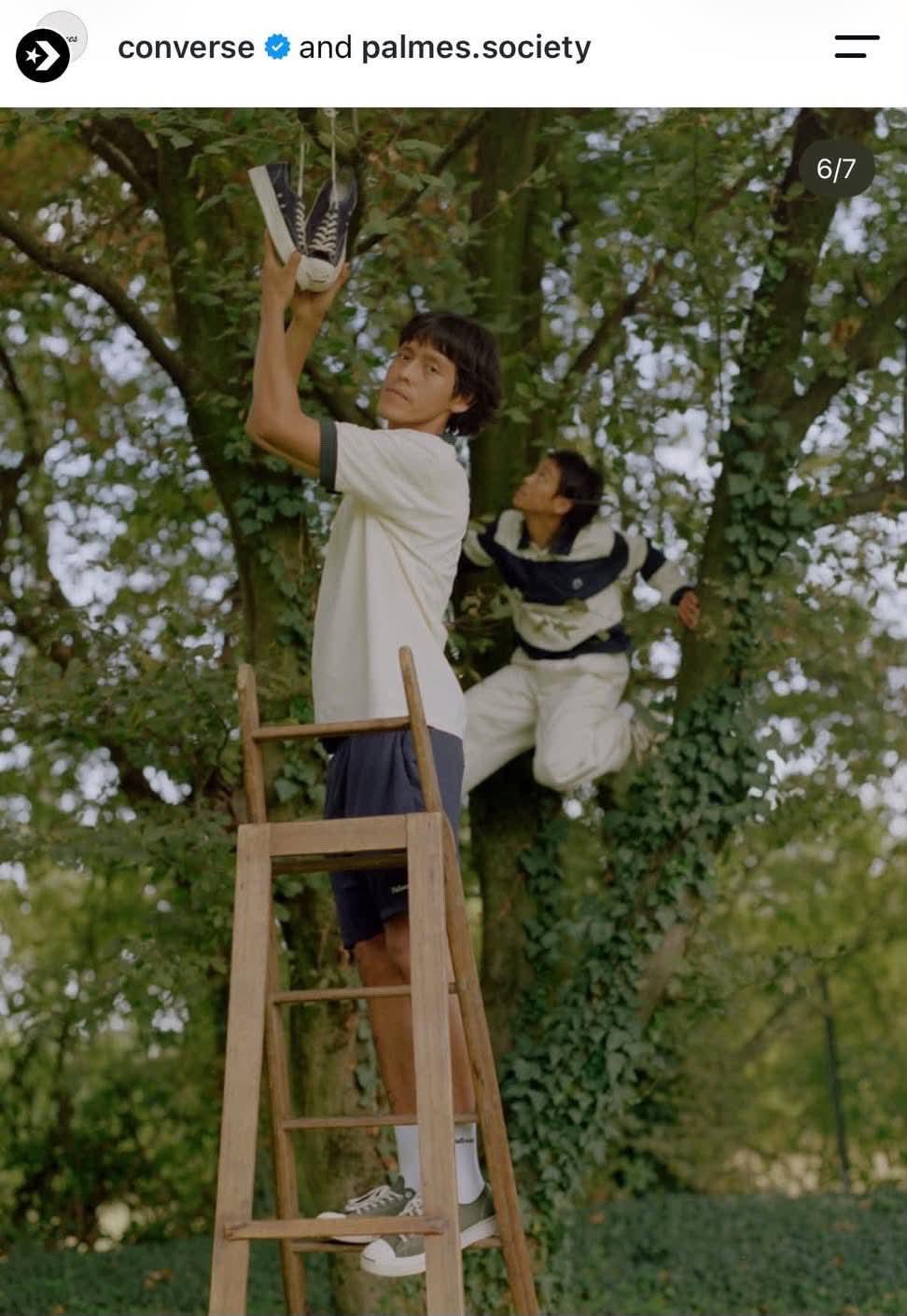 美國歷史上的「私刑吊死」(lynching)經常涉及樹木、繩索、懸吊等強烈符號(圖/翻攝自Instagram@conversemexico)