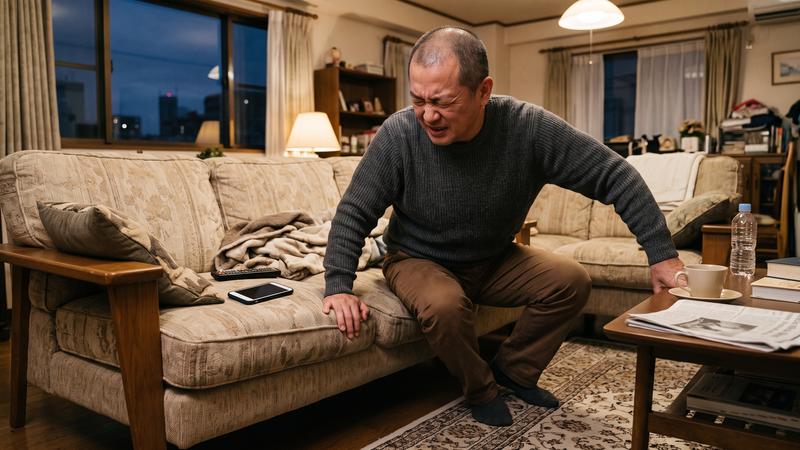 久坐滑手機肚子、屁股變大不是最嚴重的事,醫生表示,有的會臀肌無力影響走路。(示意圖/Gemini 生成)