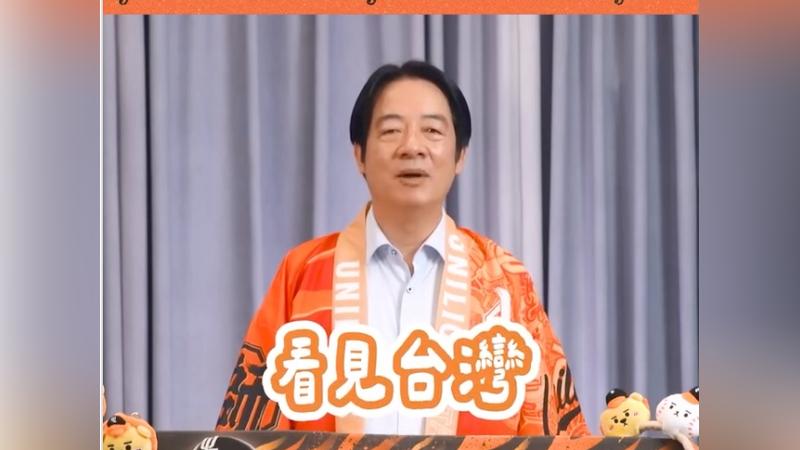 賴清德祝福陳鏞基引退。(圖/賴清德社群)